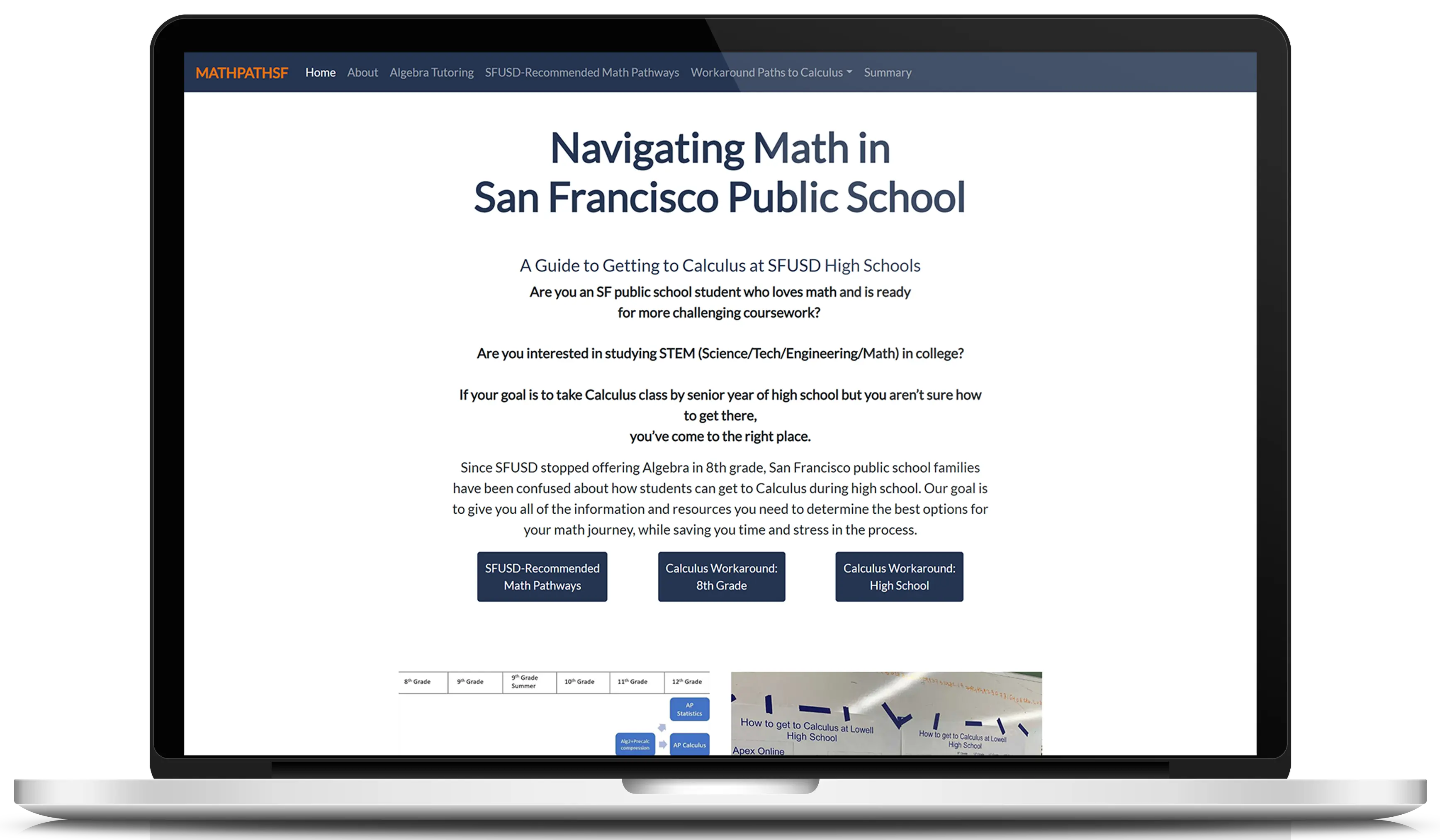screenshot of MathPathSF